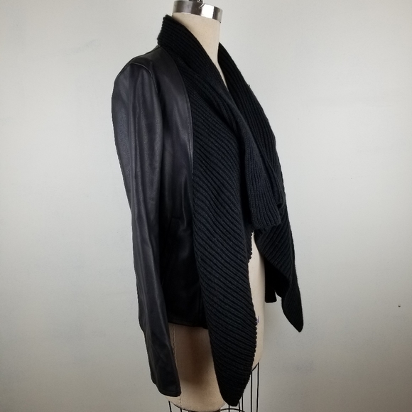 BB Dakota Sarafina Faux Leather and Knit Jacket - Picture 3 of 9